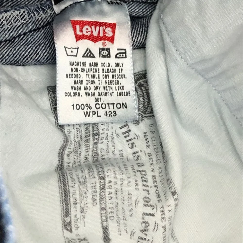 Levi’s Jeans Mens 29 w 31 L Blue 501XX Y2K Straight Leg Button Fly
